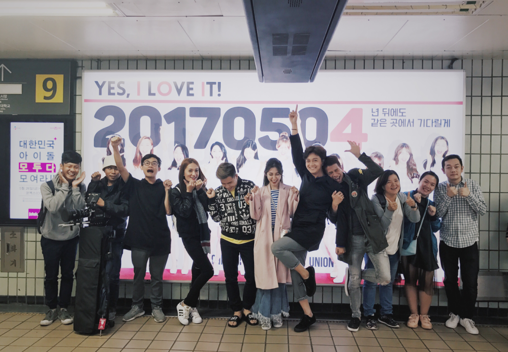 Hinh anh Ngo Kien Huy – Khong Tu Quynh sieu dang yeu khi quay MV tai Han Quoc