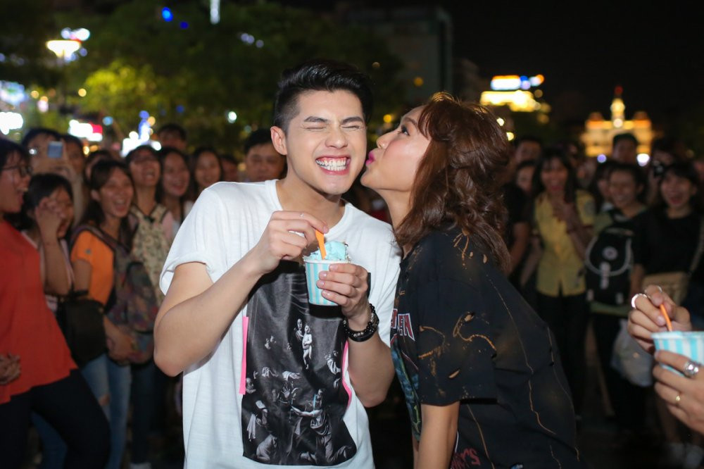 Hinh anh Noo Phuoc Thinh ngau hung hat cung rapper Han Quoc Basick