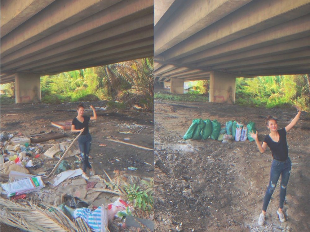 sao viet tham gia thu thach don rac (6) 5