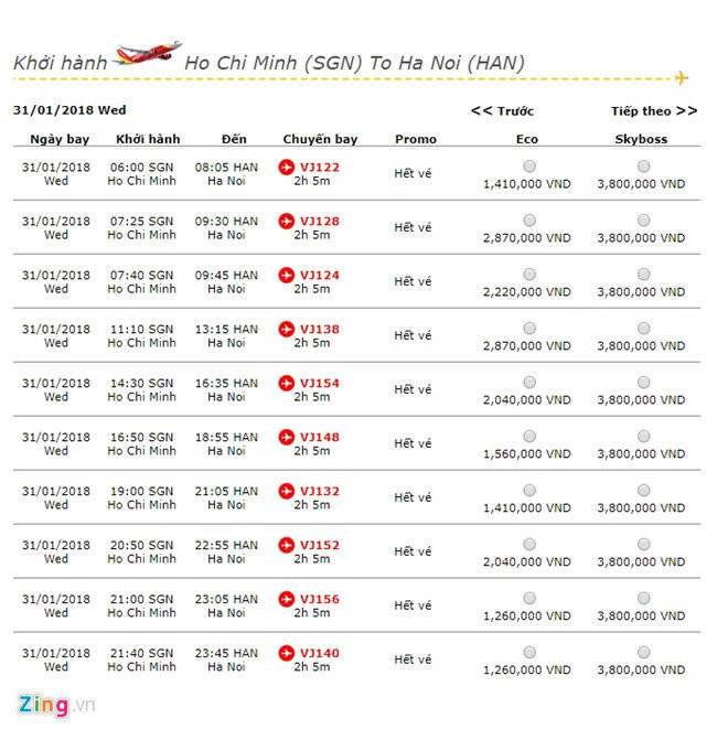 Cuc Hang khong: Hon 70% ve may bay Tet chua duoc ban hinh anh 3