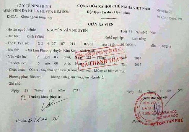 cụ ông sảy thai