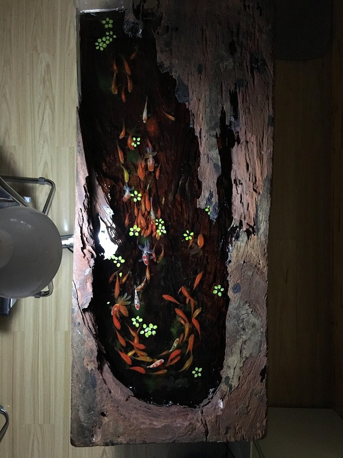 tranh cá 3D,cá chép 3D,tranh 3D