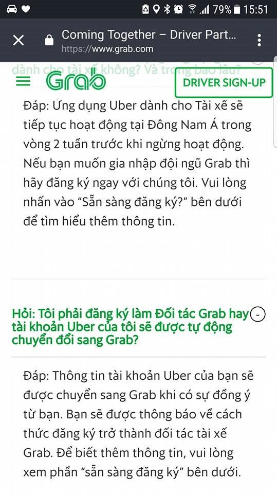 Lo chuyen Uber sap nhap Grab, tai xe tim den van phong hinh anh 3