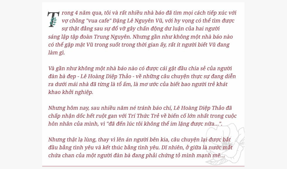Bà Lê Hoàng Diệp Thảo: “49 ngày nhịn ăn đã cướp đi Đặng Lê Nguyên Vũ tuyệt vời của tôi” - Ảnh 1.
