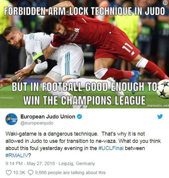 Lien doan Judo chau Au: Ramos dung ky thuat cam de ha Salah hinh anh 1