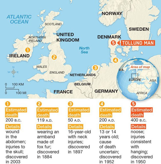 Tollund Man - Bí ẩn xác ướp 2.400 năm tuổi vẫn mỉm cười dù bị treo cổ đến chết - Ảnh 2.