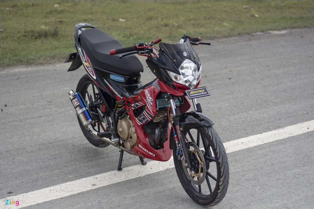 Suzuki Satria F150 voi loat do choi hang hieu cua biker Can Tho hinh anh 3