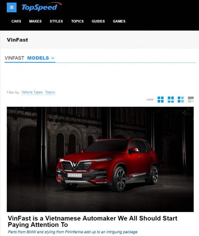 Truyền thông quốc tế: VinFast là start up ô tô… nhanh nhất thế giới