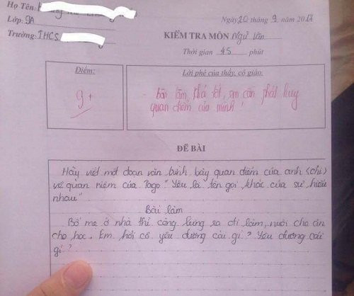  Bố mẹ ở nhà thi cong lưng ra đi làm, nuôi cho ăn cho học. Em hỏi cô yêu đương cái gì? Yêu đương cái gì 