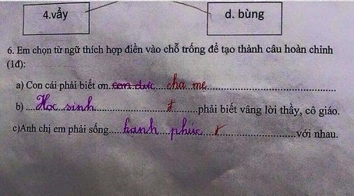  Con cái phải biết ơn... con đực. Cũng hợp logic đấy nhỉ? 