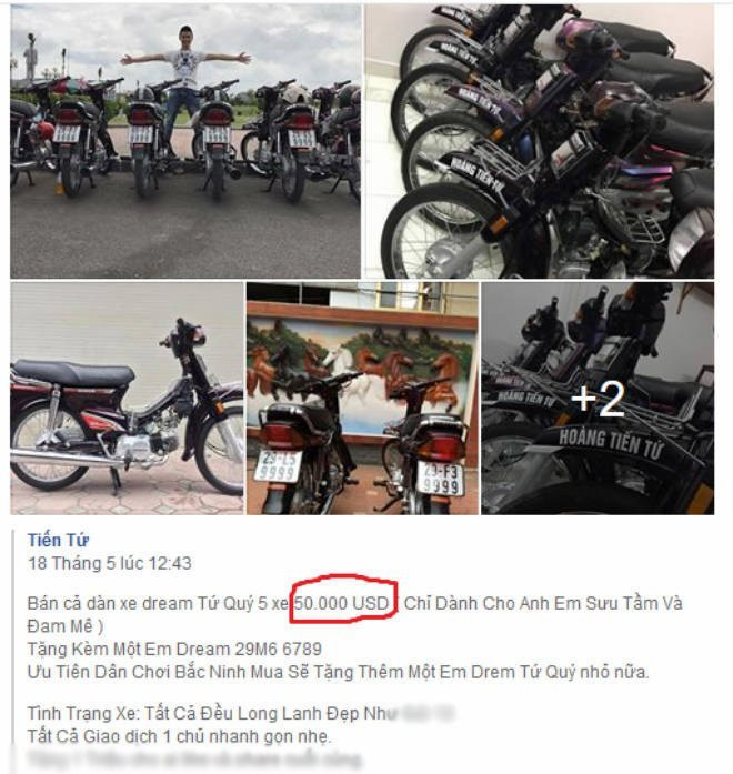 Dàn Honda Dream biển tứ quý hét giá hơn 1 tỷ, đổi ngang Camry