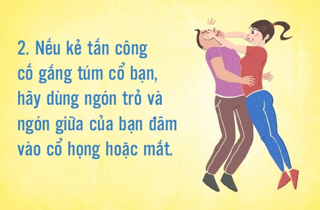 7 kỹ thuật tự vệ tay không khi bị kẻ xấu tấn công