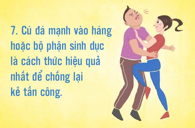 7 kỹ thuật tự vệ tay không khi bị kẻ xấu tấn công