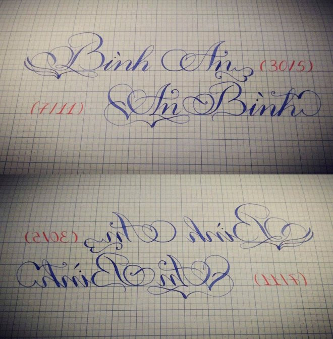 Nu sinh co biet tai viet chu nguoc dep nhu in hinh anh 1