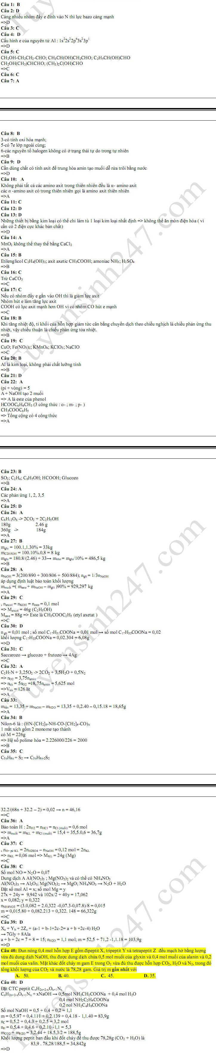 De thi thu THPT Quoc gia mon Hoa – Chuyen Lam Son lan 2 nam 2017