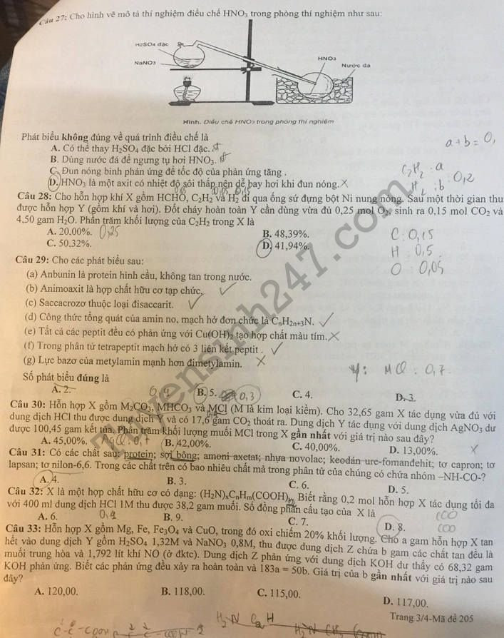 De thi thu THPTQG mon Hoa 2018 - THPT Chuyen Lam Son lan 1