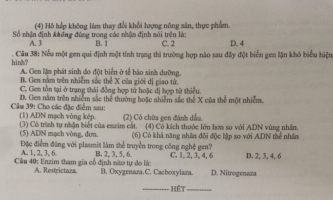 De thi thu THPTQG mon Sinh 2018 THPT Chuyen Bac Ninh lan 2