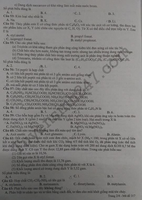 De thi thu THPTQG mon Hoa 2018 So GD Hung Yen