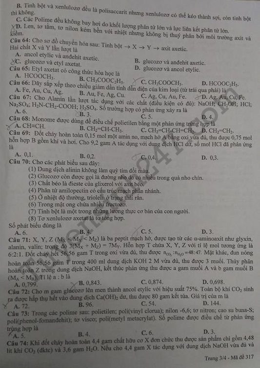 De thi thu THPTQG mon Hoa 2018 So GD Hung Yen