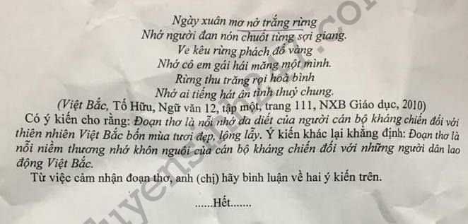 De kiem tra ki 1 mon Van lop 12 - THPT Nghen nam 2017