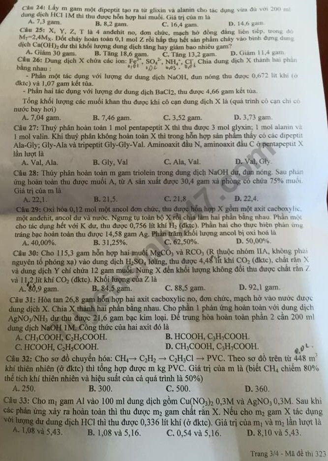 De thi thu THPT Quoc gia mon Hoa Chuyen Ha Long 2018 lan 1