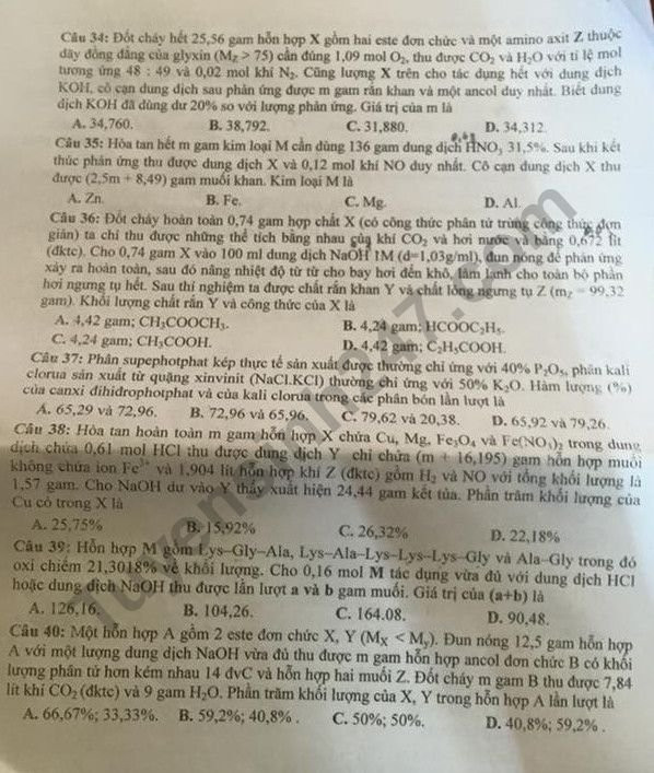 De thi thu THPT Quoc gia mon Hoa Chuyen Ha Long 2018 lan 1