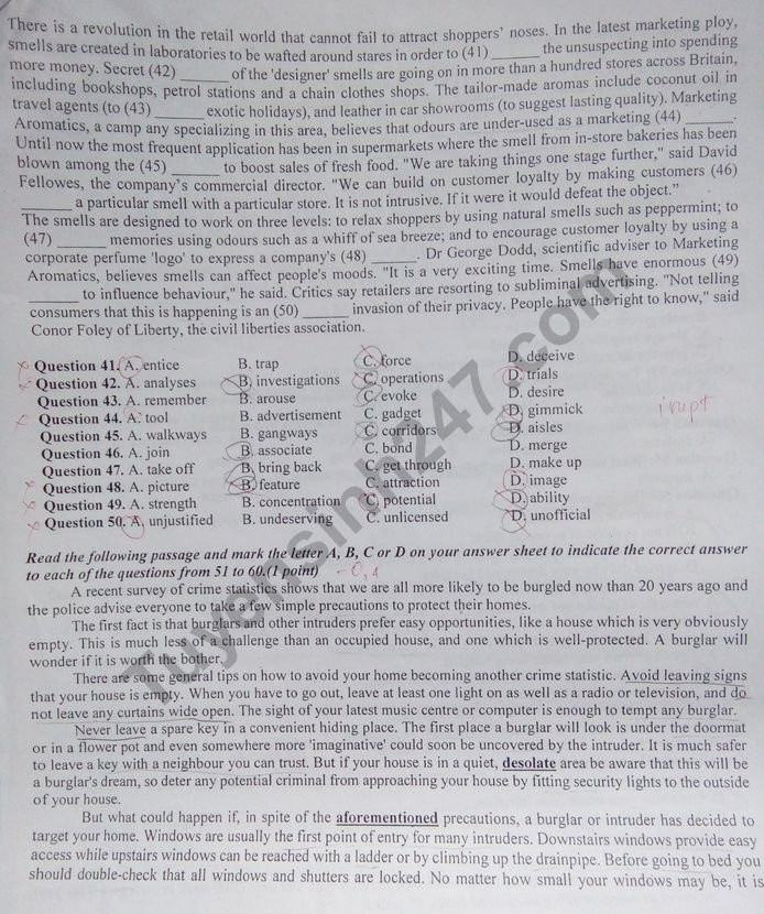 De thi thu THPT Quoc gia mon Anh Chuyen Hung Yen 2018