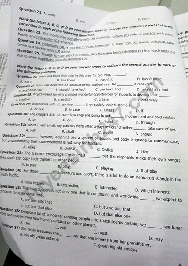 De thi thu THPTQG mon Anh Chuyen KHTN lan 1 nam 2018