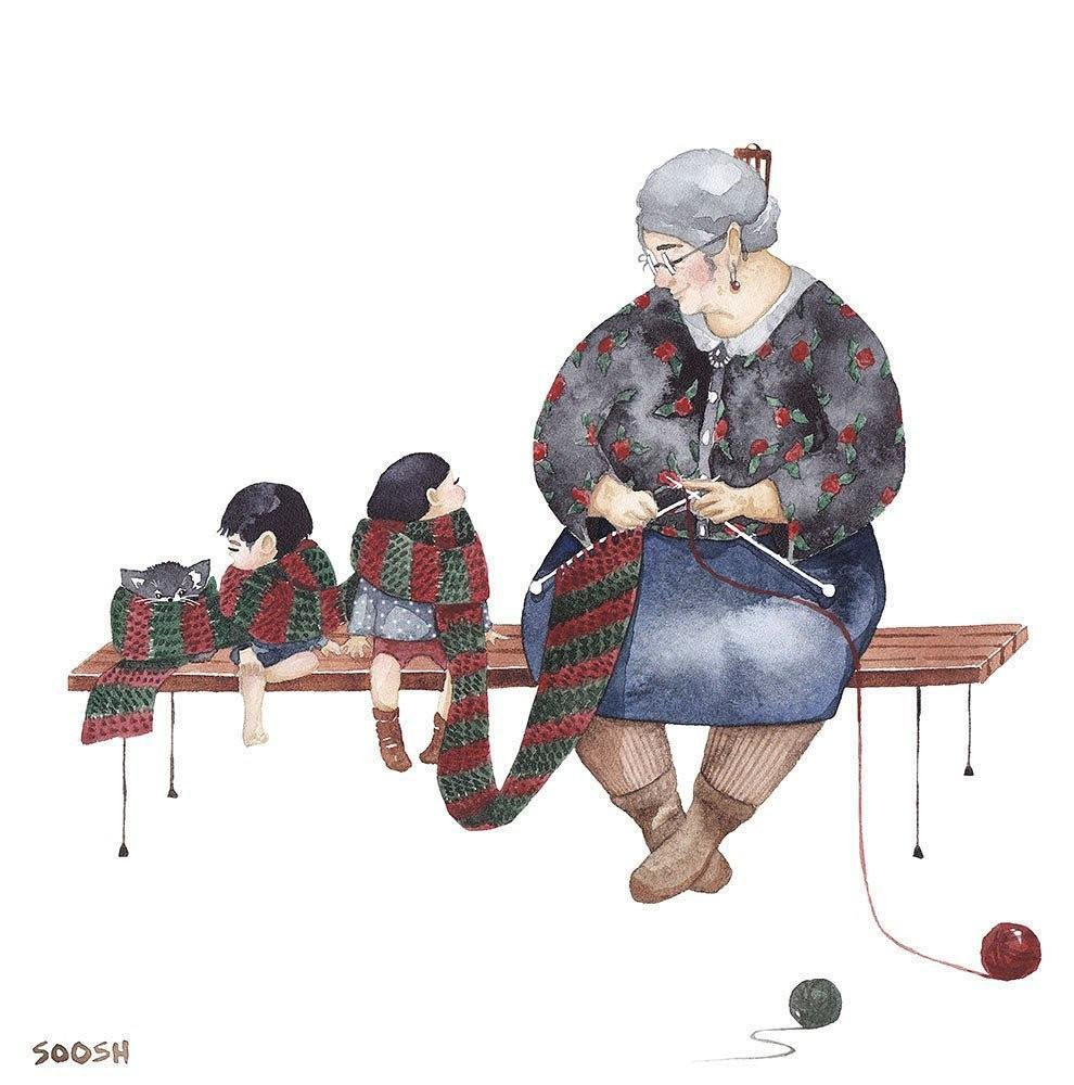 Bo tranh ve gia dinh cham toi cam xuc nguoi xem hinh anh 8