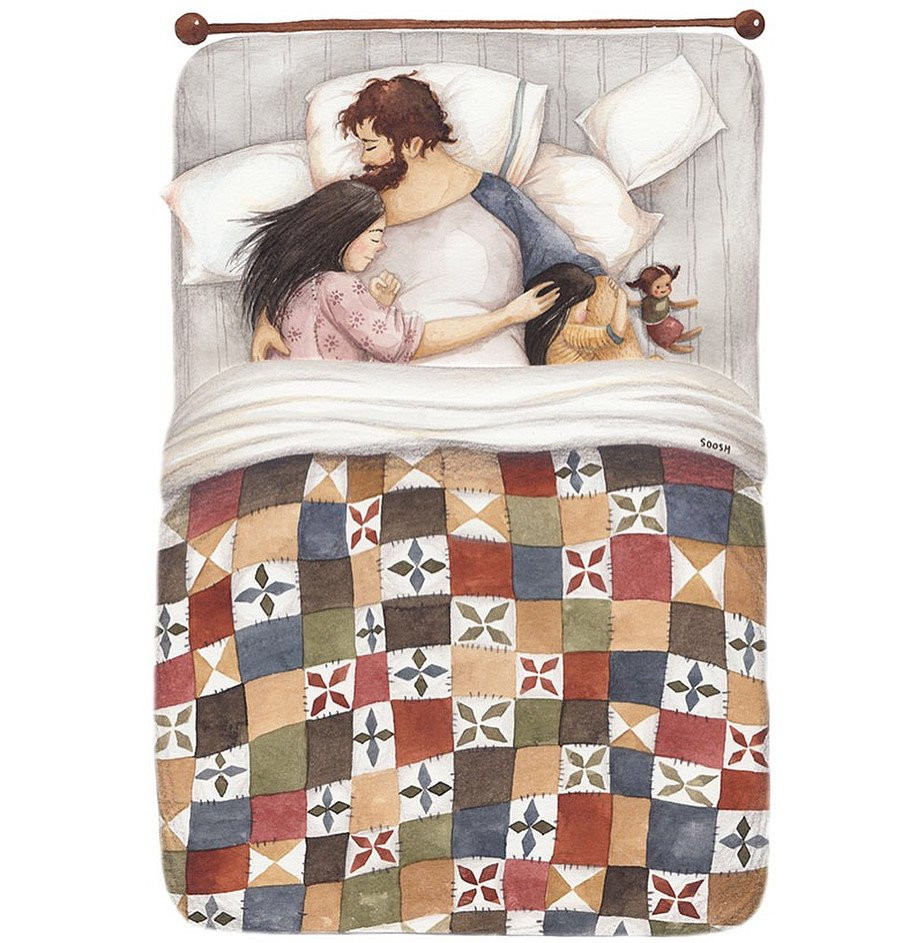 Bo tranh ve gia dinh cham toi cam xuc nguoi xem hinh anh 13