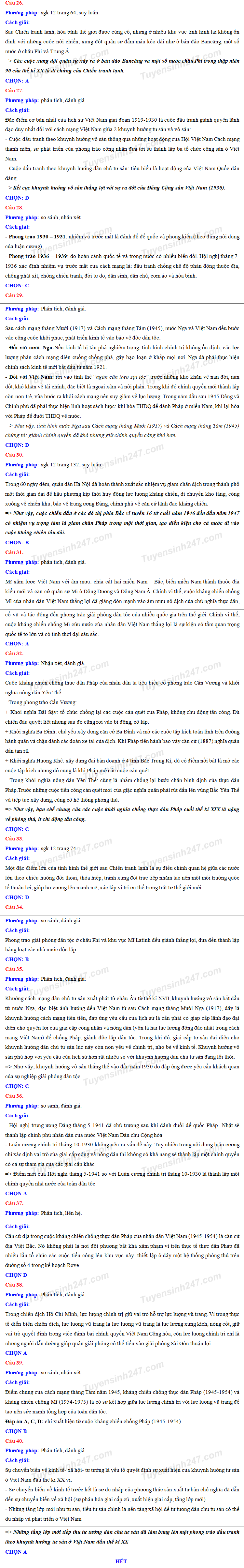 Huong dan giai de thi minh hoa mon Su THPT QG 2019