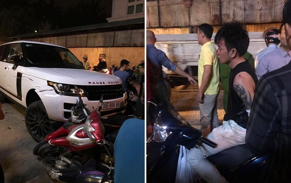 Hinh anh Xe Range Rover gay tai nan lien hoan tren pho Thu do