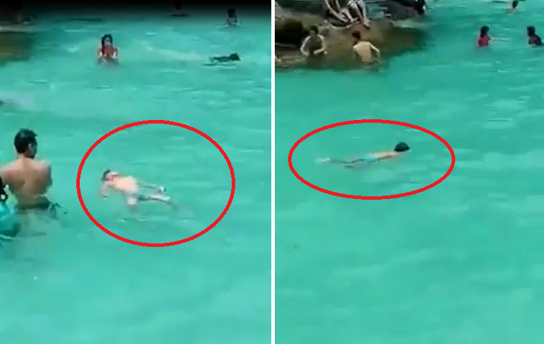 Hinh anh Thuc hu doan clip ghi lai hinh anh nhieu nguoi than nhien nhin be trai duoi nuoc 3