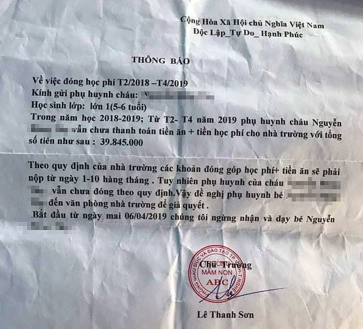 Truong-mam-non-tu-choi-hoc-sinh-do-no-tien-an