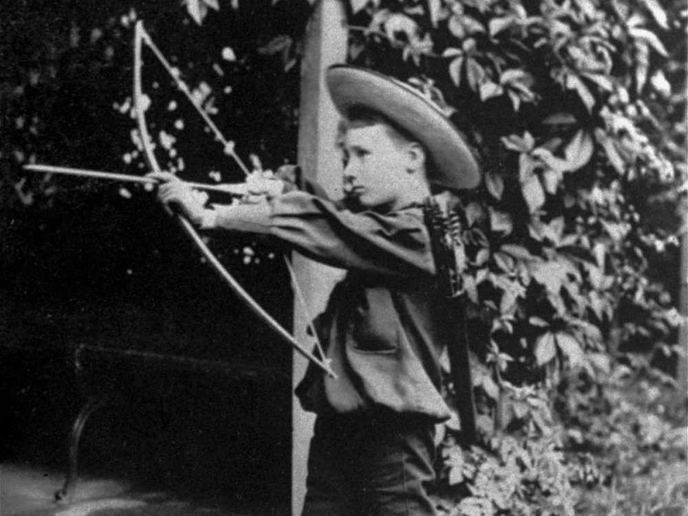 former-us-president-franklin-d-roosevelt-with-a-bow-and-arrow-circa-1890