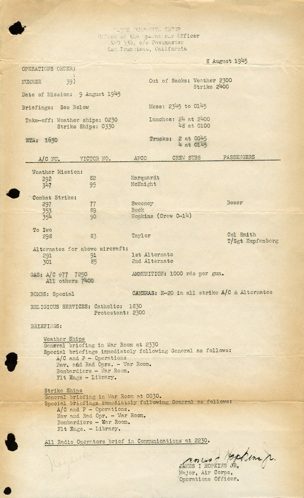 nagasaki-operations-order-aug-8-19451
