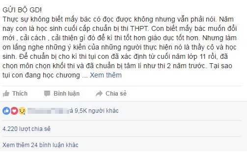 tam thu gui bo giao duc