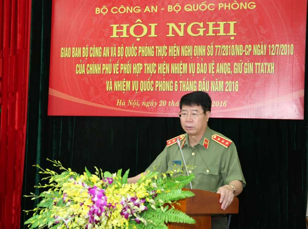 Thượng tướng Bùi Văn Nam, Ủy viên Trung ương Đảng, Thứ trưởng Bộ Công an phát biểu khai mạc