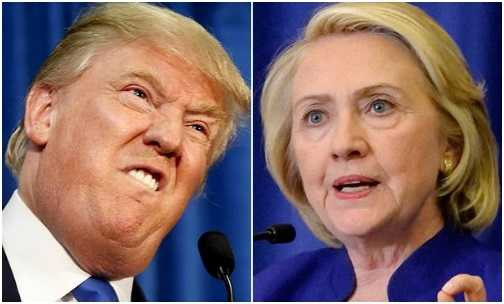 Ứng viên đảng Cộng hòa Donald Trump (trái) và ứng viên đảng Dân chủ Hillary Clinton