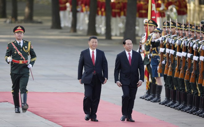 Trung Quoc to chuc le don chinh thuc Chu tich nuoc Tran Dai Quang hinh anh 1