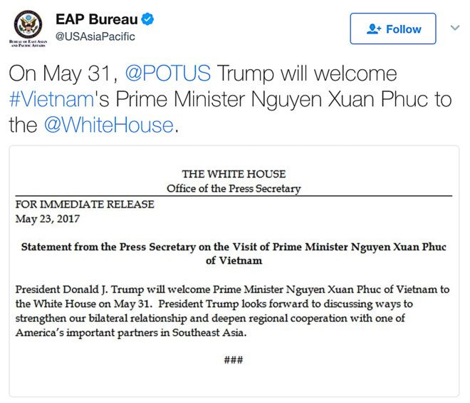 TT Trump se tiep Thu tuong Nguyen Xuan Phuc vao ngay 31/5 hinh anh 2