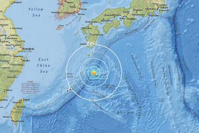 Dong dat cuong do 6,1 rung chuyen mien Nam Nhat Ban hinh anh 1