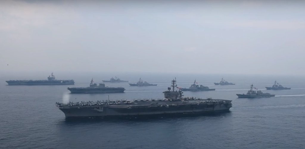 Cac sieu tau san bay My pho dien suc manh, canh bao Trieu Tien hinh anh 7