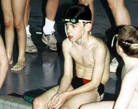 Michael Phelps khi còn nhỏ. Ảnh minh họa: Stpatsbns.eu.