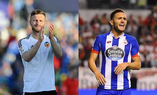 Mustafi (trái) và Perez là những cầu thủ đáp ứng đủ 4 tiêu chí của HLV Wenger