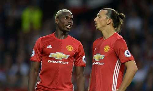 Ibrahimovic đang toại nguyện khi được chơi cạnh Pogba trong màu áo Man Utd.