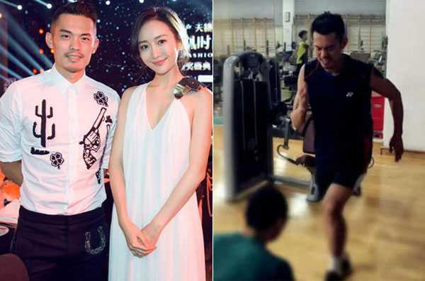 Lin Dan vẫn tiếp tục tập luyện, đi dự sự kiện sau khi bị phanh phui chuyện ngoại tình. Ảnh: Sina.