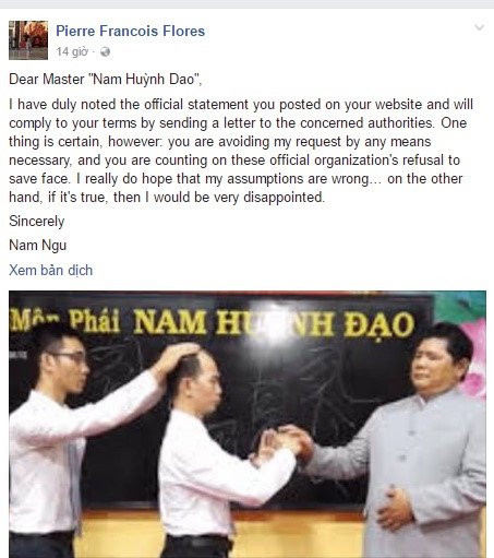 Chuong mon Nam Huynh Dao lan tranh loi thach dau cao thu Vinh Xuan? hinh anh 1