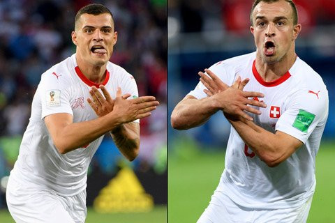 FIFA vao cuoc dieu tra vu an mung ban thang cua Xhaka, Shaqiri hinh anh