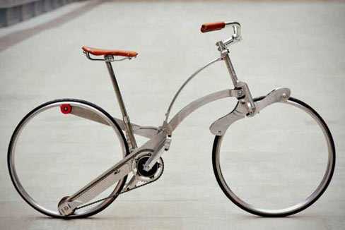 Độc đáo xe đạp gấp gọn như ô
